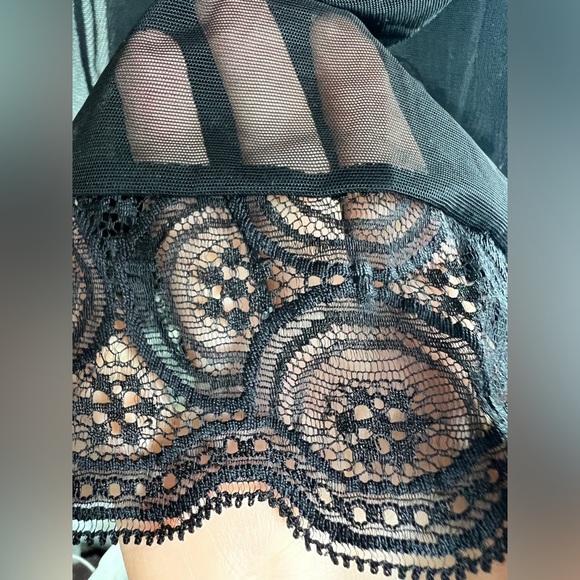 Studio LaPerla Womens Black Sheer Lace Camisole Lingerie Feminine Goth 2 - Picture 9 of 11